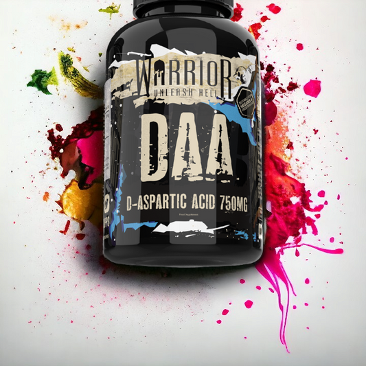 Warrior DAA D-Aspartic Acid 120 Capsules Natural Testosterone Booster Supplement